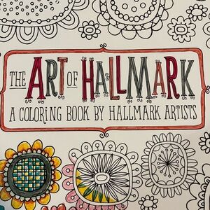 Hallmark Coloring Book with Vibrant Red and Yellow Accents